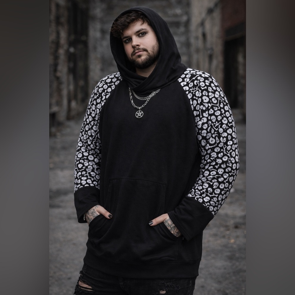 LuLaRoe Black and White Skull Jacket